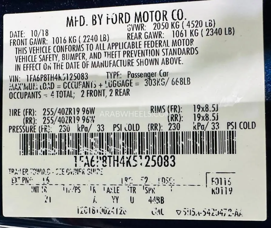 Ford Mustang 2019 for Sale in Dubai Image-10